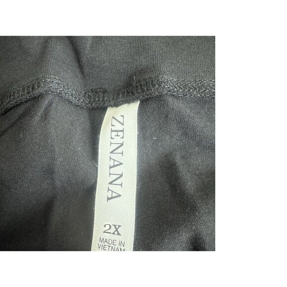 Women's Zenana Plus Size Wide Waistband Full Length Leggings Black - Picture 11 of 11